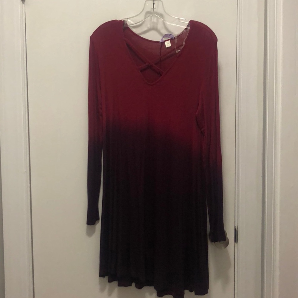Red ombré dress